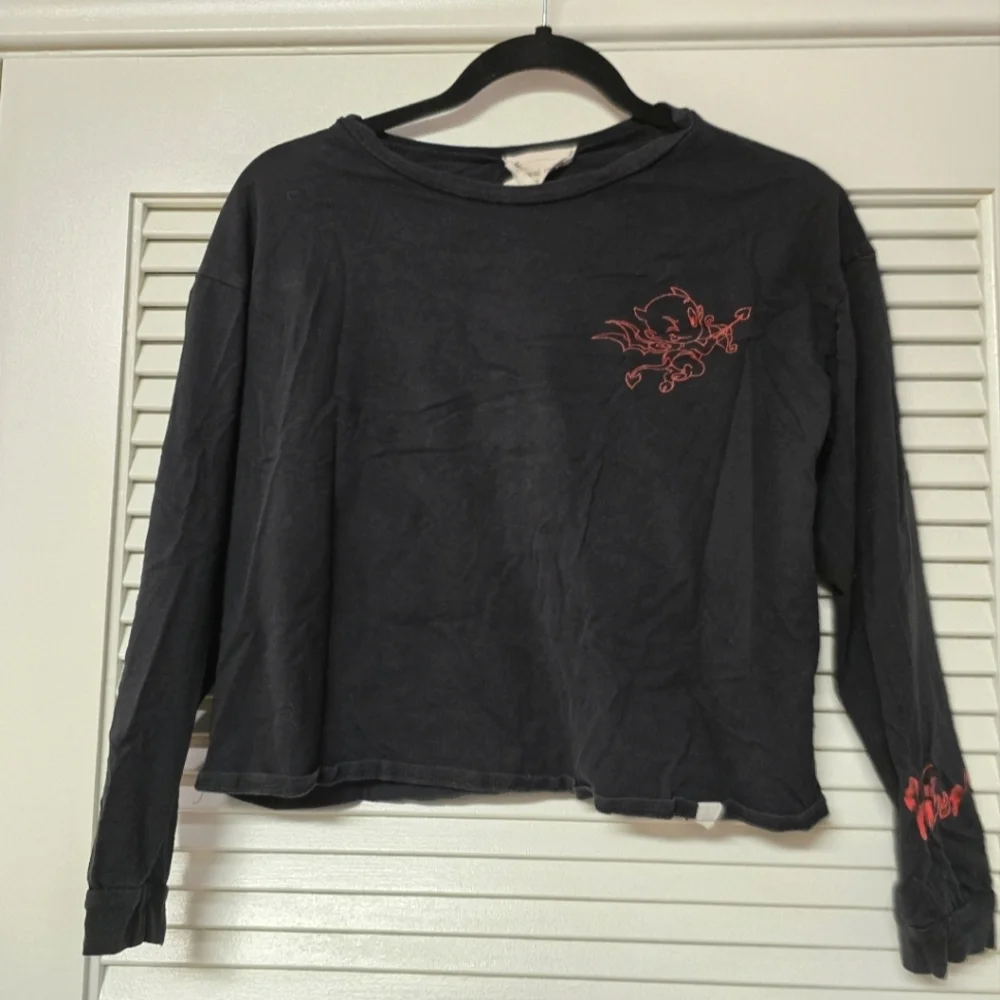French Pastry - Red & Black Cupid Vibes Long-Sleeve Top